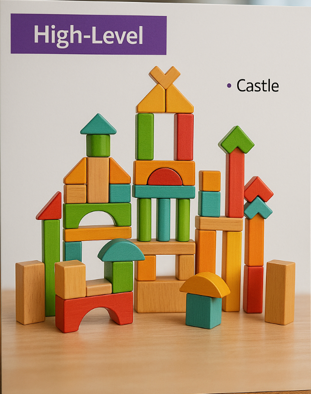 Eco Wooden Building Blocks 50pcs – Montessori Toy