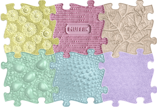 Muffik Tots Sensory Playmat Set 2 PASTEL - Timber Tinkers