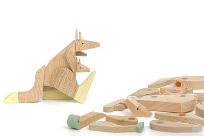 Wooden Magnetic - Kangaroo Puzzle Toy