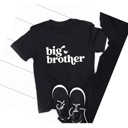 big brother Black TSHIRT - Size 6