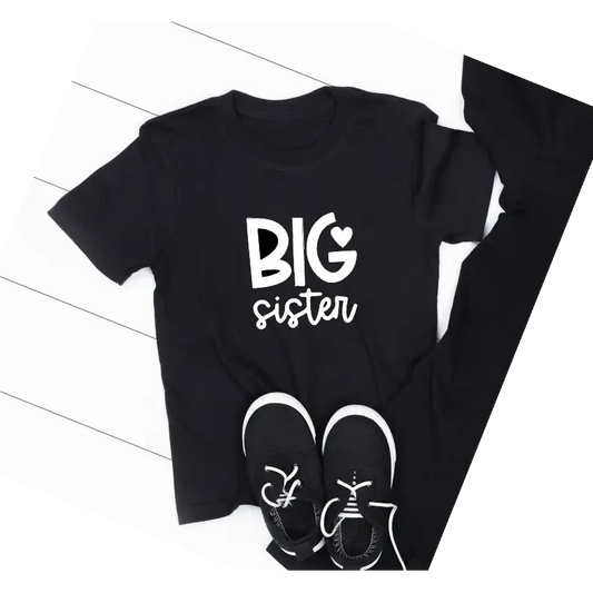 BIG sister black TSHIRT - Size 8