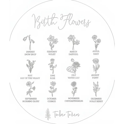 Birth Flower Night Light - Timber Tinkers