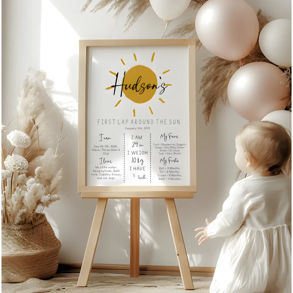 Birthday Board - Boho Sun - Timber Tinkers