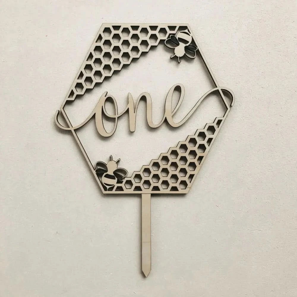 Buzzing Bee Cake Topper - Timber Tinkers