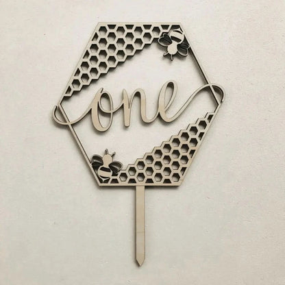 Buzzing Bee Cake Topper - Timber Tinkers