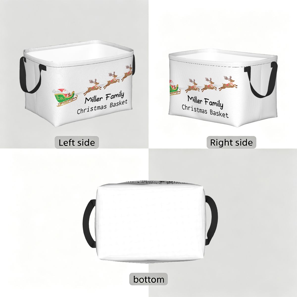 Personalised Christmas Storage Basket - Santa Sleigh