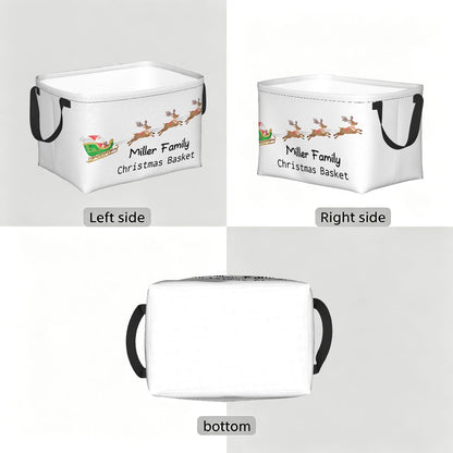 Personalised Christmas Storage Basket - Santa Sleigh