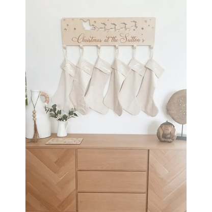 Christmas Stocking Hanger - Santa Sleigh