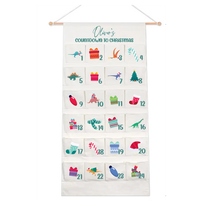Personalised Large Christmas Advent Calendar - Dinos