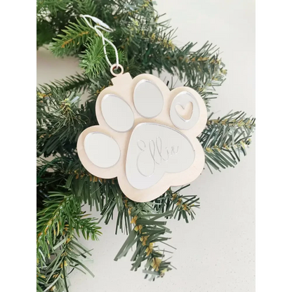 Dog Paw Ornament - Timber Tinkers