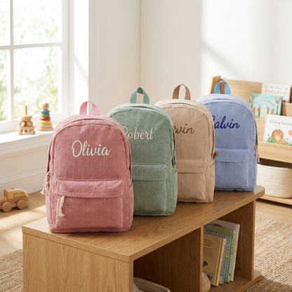 Personalised Corduroy Kids Backpack