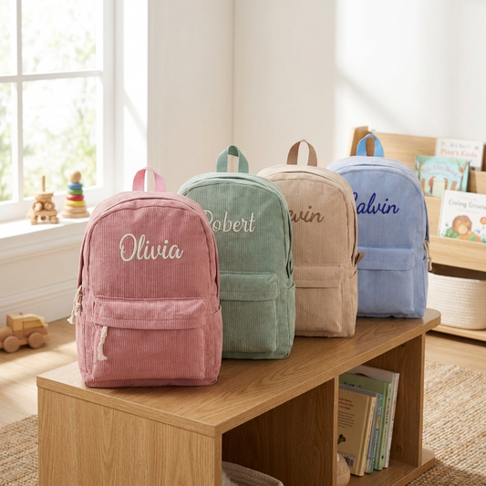 Personalised Corduroy Kids Backpack