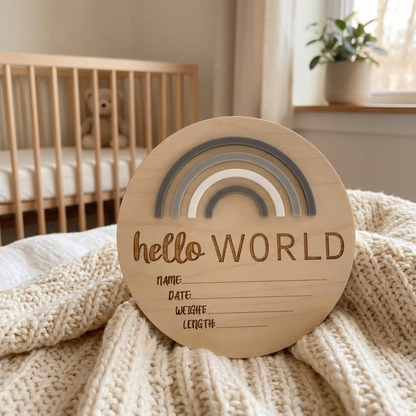 Hello World Rainbow Greys