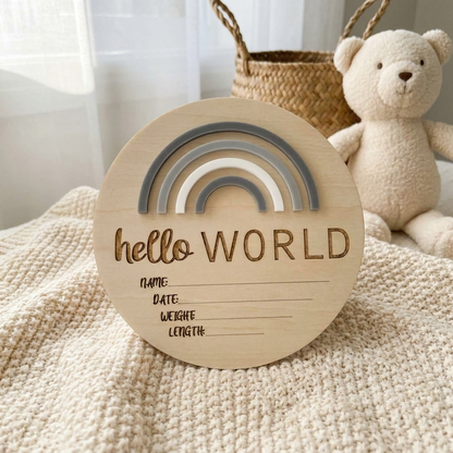 Hello World Rainbow Greys