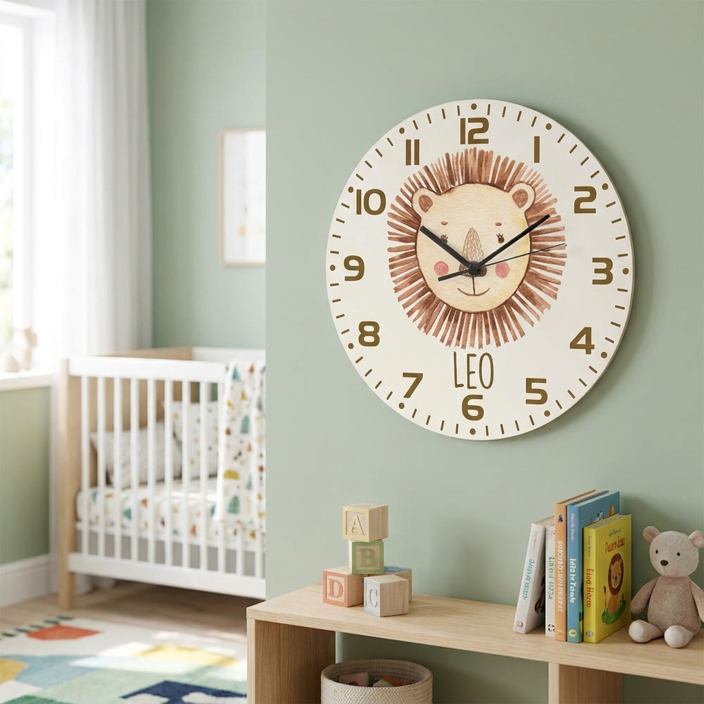 Personalised Clock - Lion