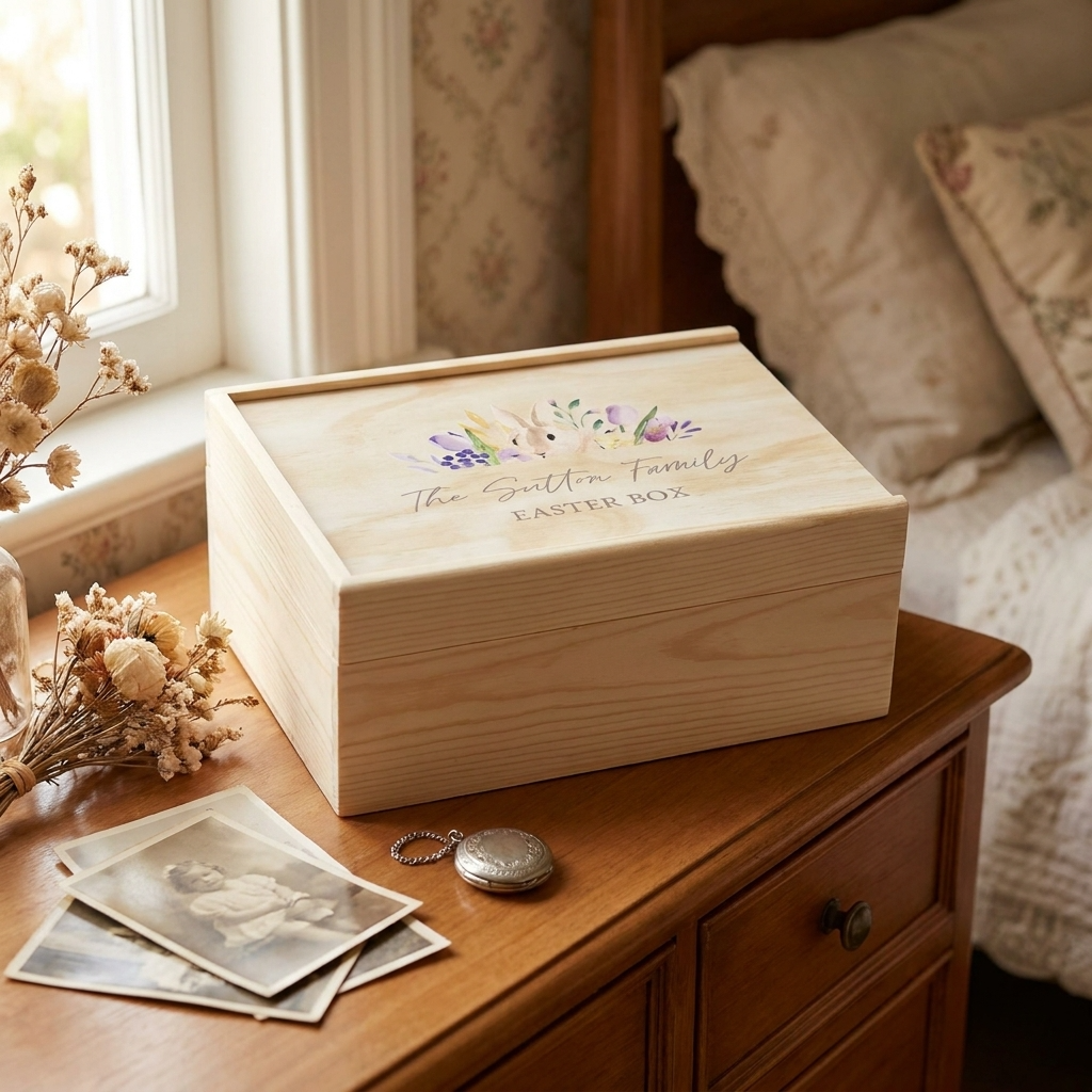 Keepsake Box - Easter Bunny Floral