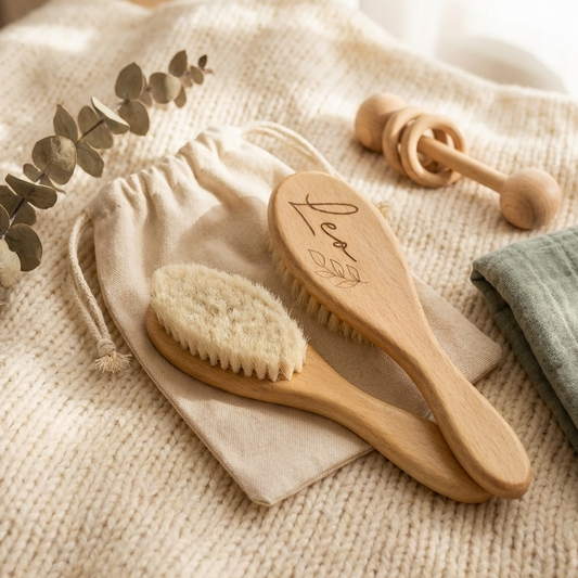 Baby's First Hair Brush - Leaf