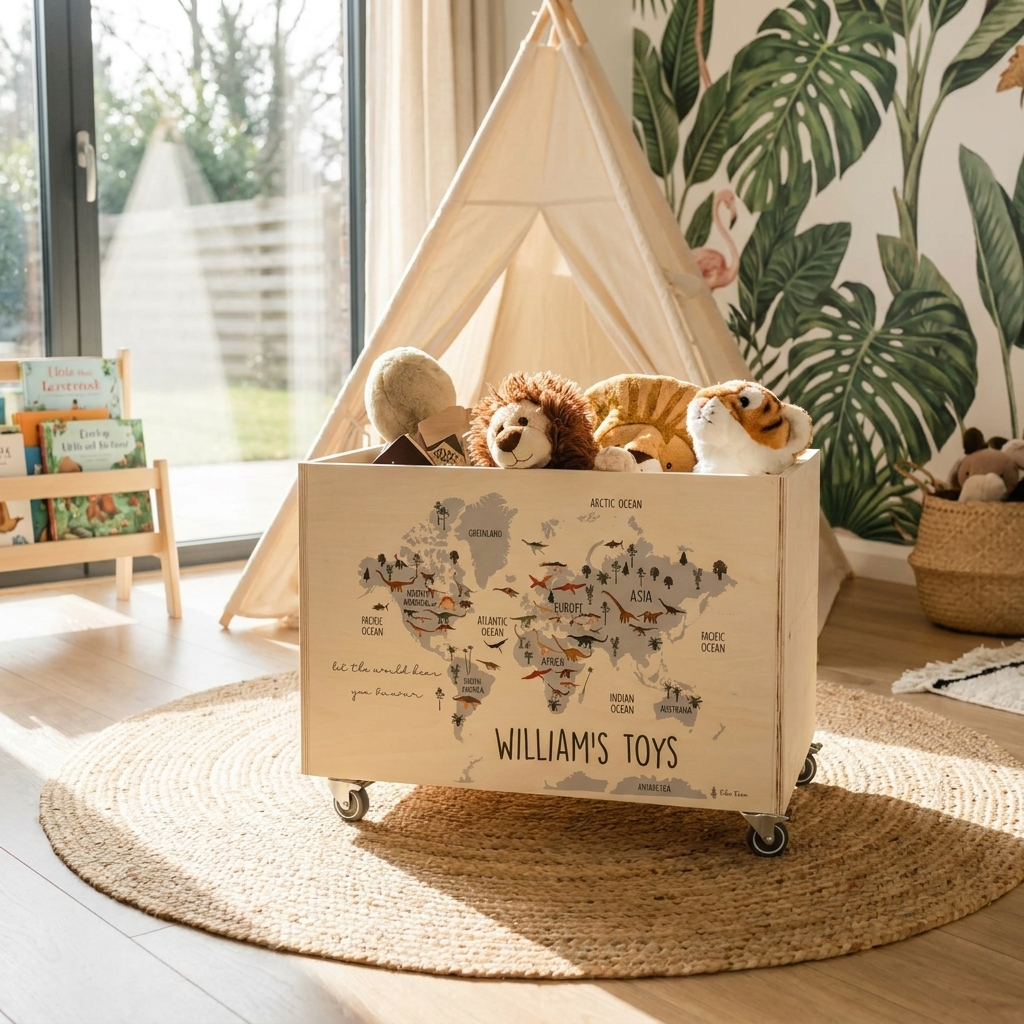 Personalised Wooden Toy Box - Multiple Designs to choose from
