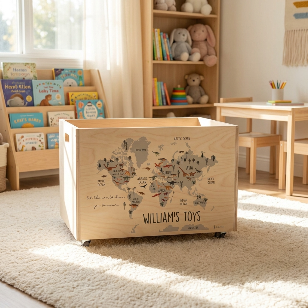 Personalised Wooden Toy Box - Multiple Designs to choose from
