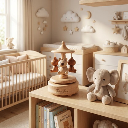 Teddy Bear Wooden Music Box