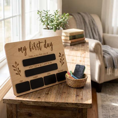 First Day of School Board - Chalkboard