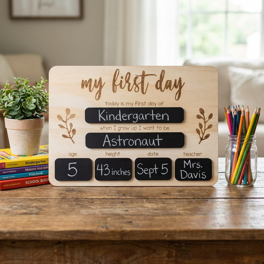 First Day of School Board - Chalkboard