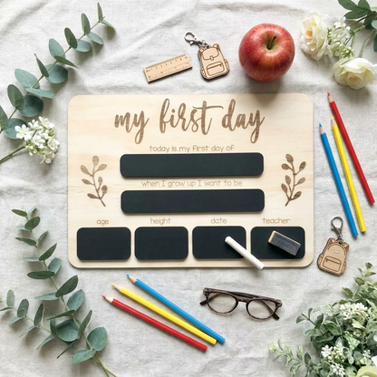 First Day of School Board - Chalkboard