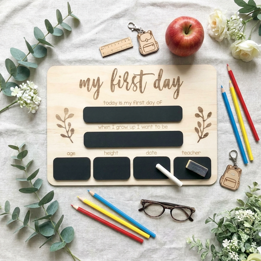 First Day of School Board - Chalkboard