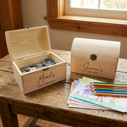 Personalised Wooden Treasure Box