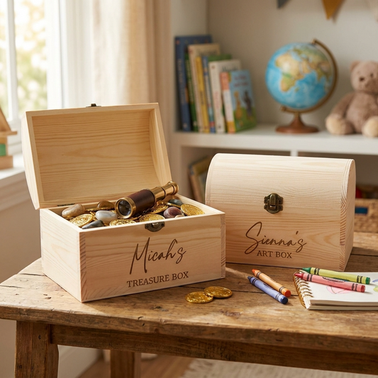 Personalised Wooden Treasure Box