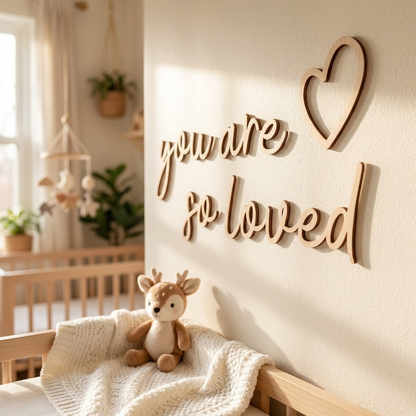 you are so loved + heart wall plaque