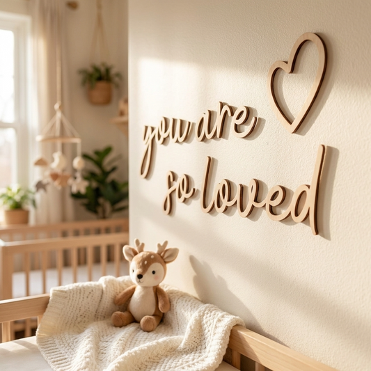 you are so loved + heart wall plaque
