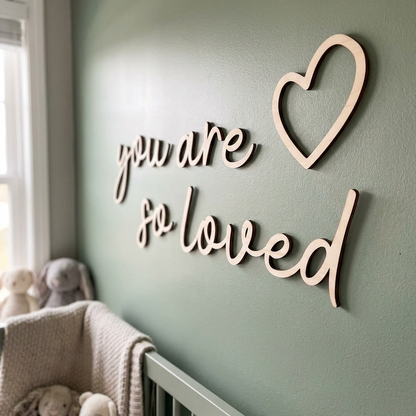 you are so loved + heart wall plaque