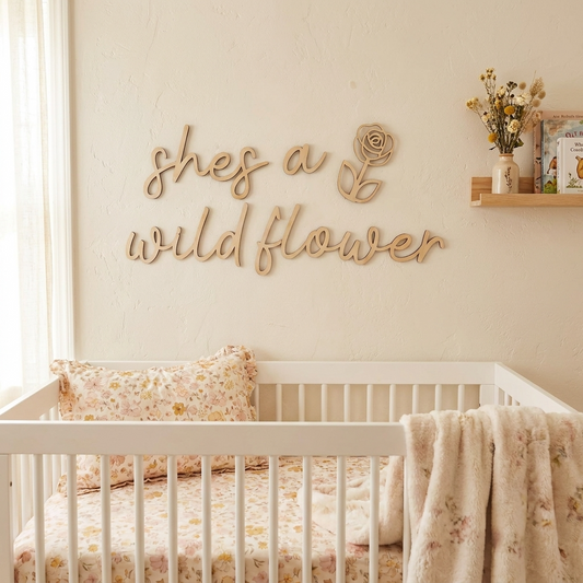shes a wildflower wall plaque LARGE