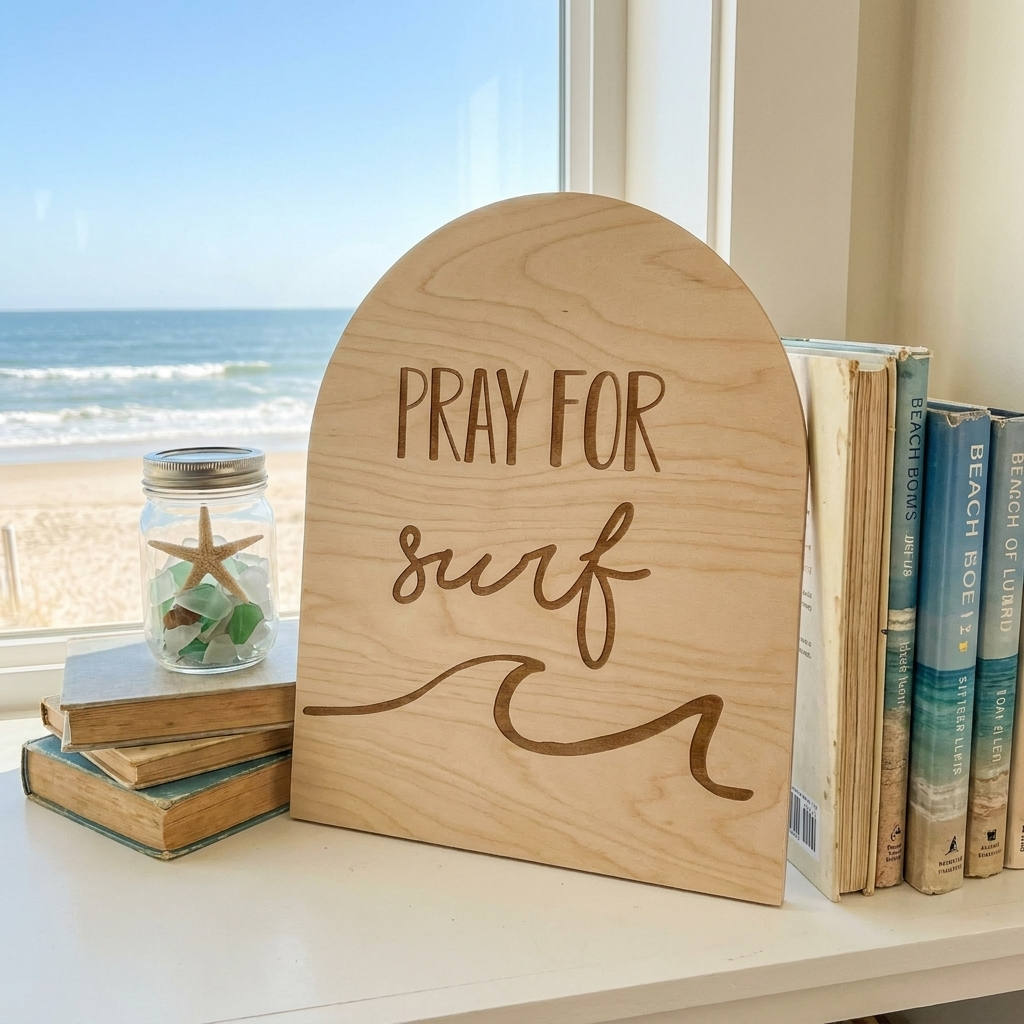 pray for surf arch sign