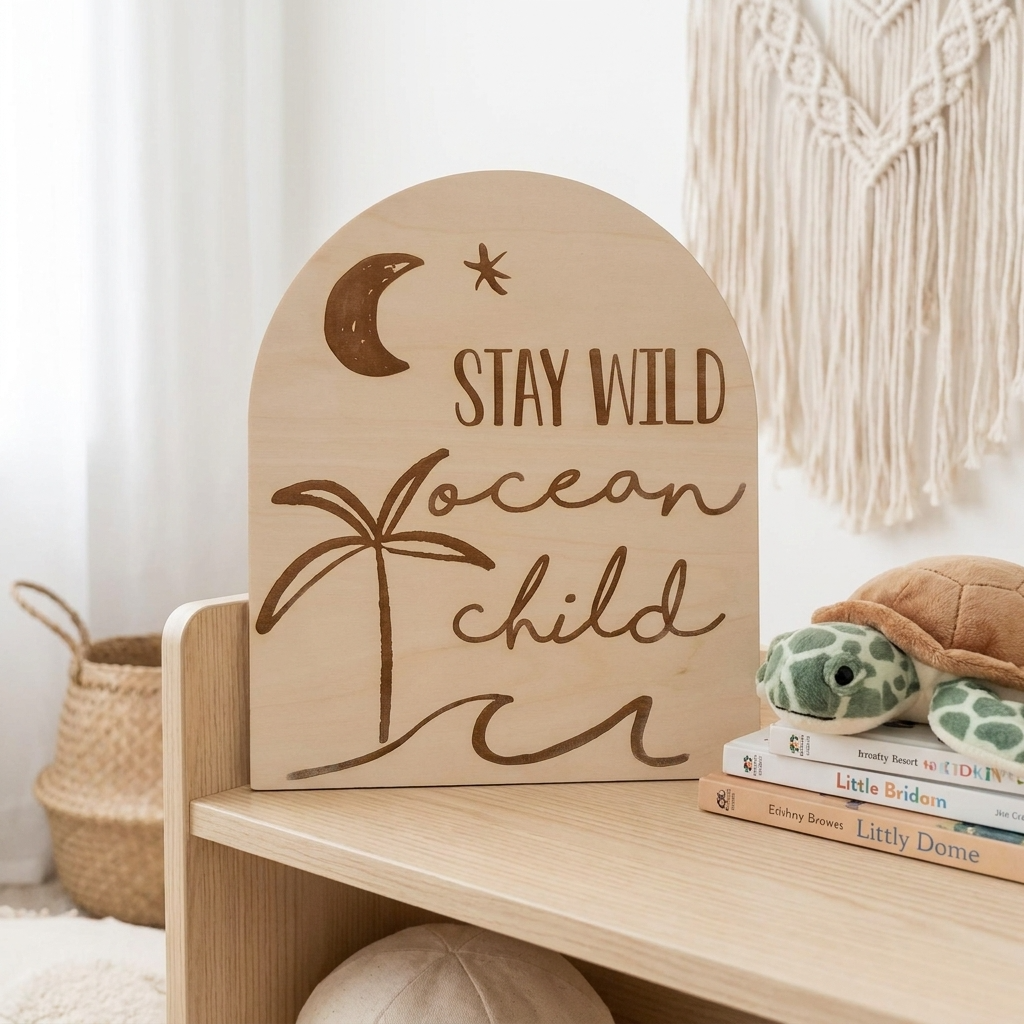 Stay Wild Ocean Child – Arched Boho Sign