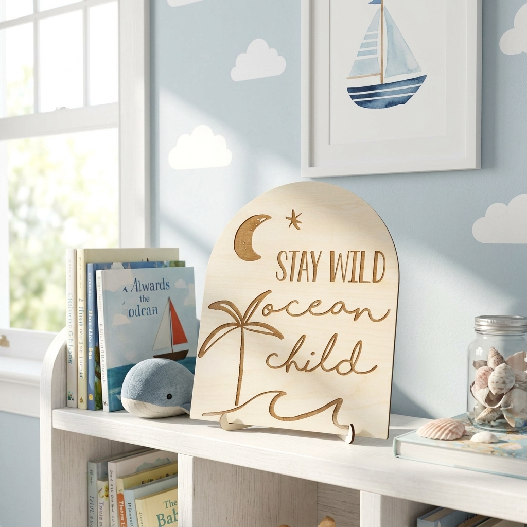 Stay Wild Ocean Child – Arched Boho Sign