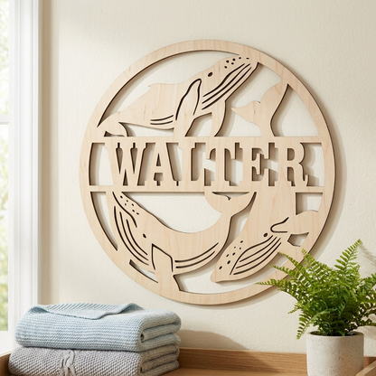 Whales Name Sign