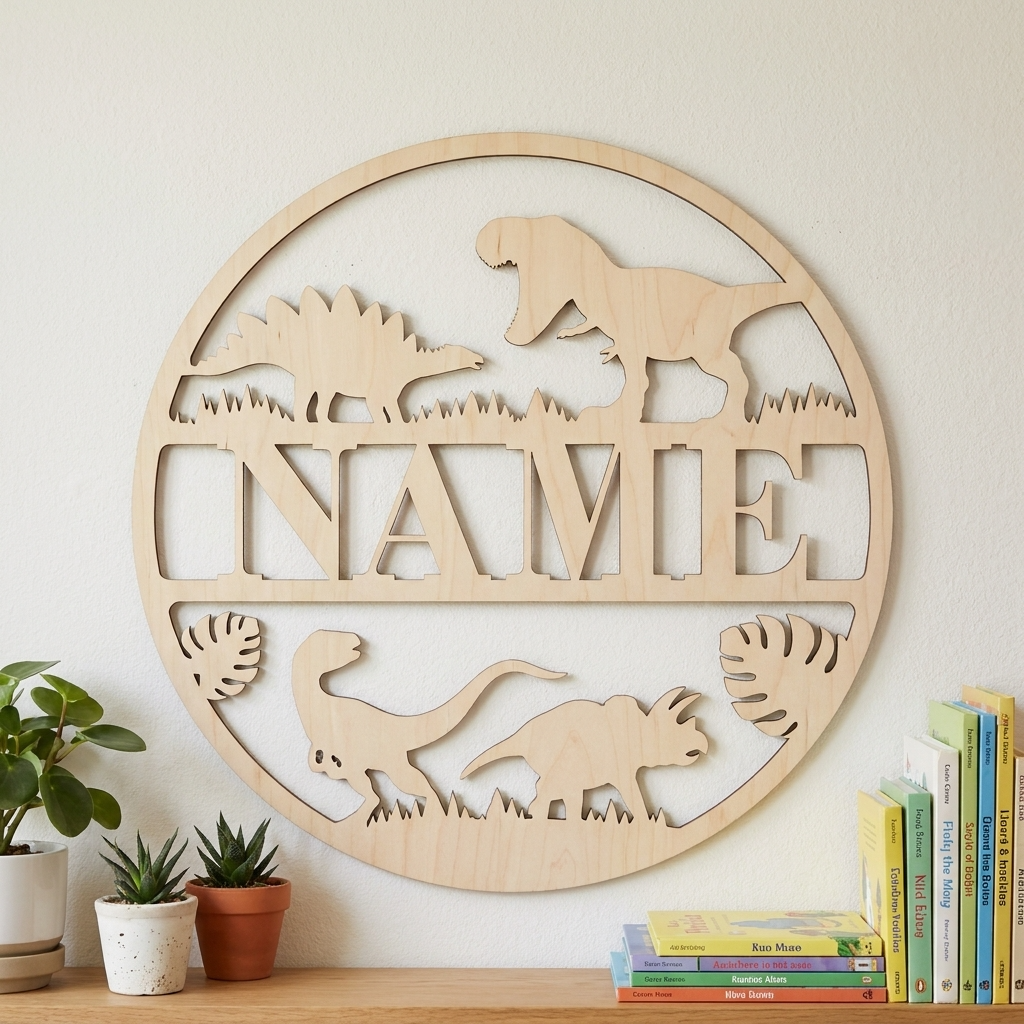 Dino Name Sign