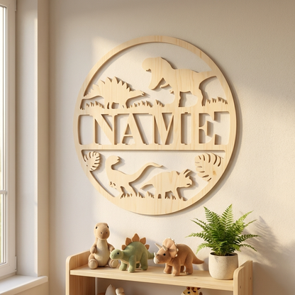 Dino Name Sign