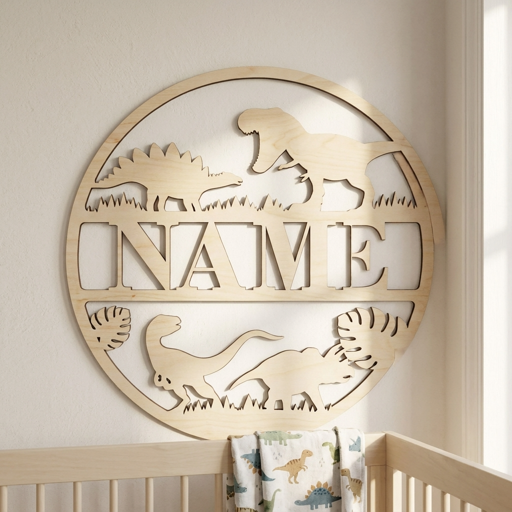 Dino Name Sign