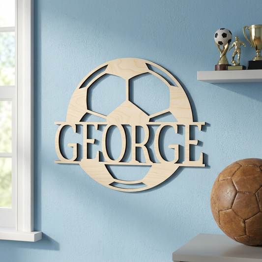Soccer Ball Name Sign