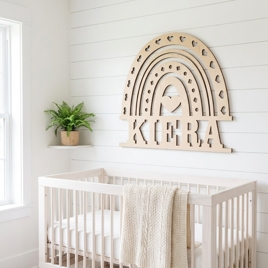 Boho Rainbow Name Sign