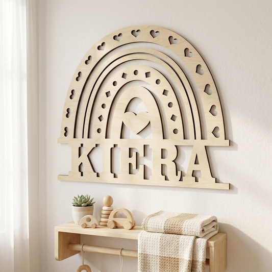 Boho Rainbow Name Sign