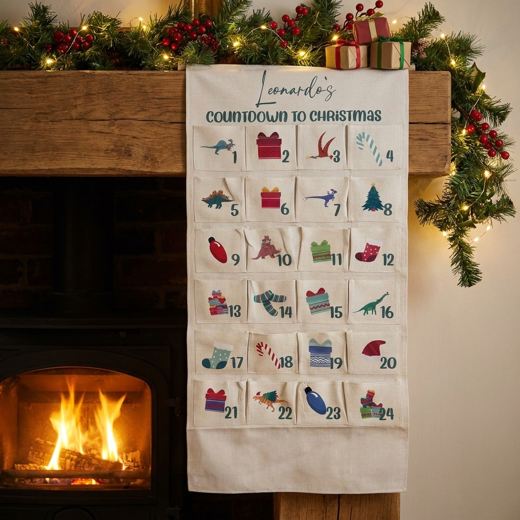 Personalised Large Christmas Advent Calendar - Dinos