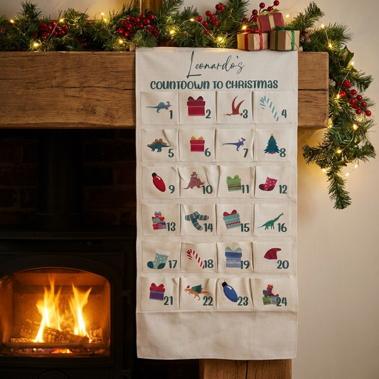 Personalised Large Christmas Advent Calendar - Dinos