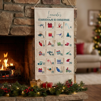 Personalised Large Christmas Advent Calendar - Dinos