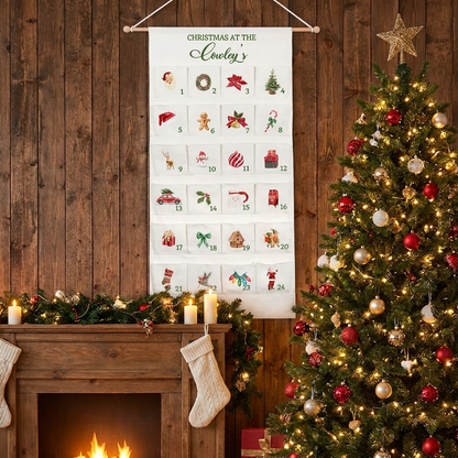 Personalised Large Christmas Advent Calendar - Christmas Classic