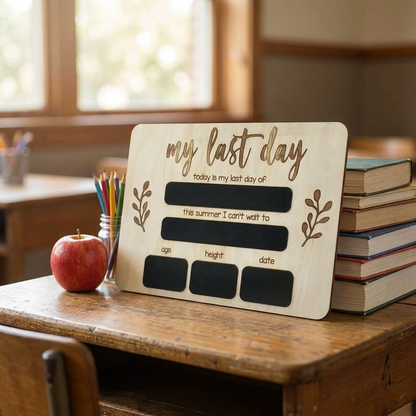 LAST Day of School Board - Chalkboard