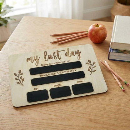 LAST Day of School Board - Chalkboard